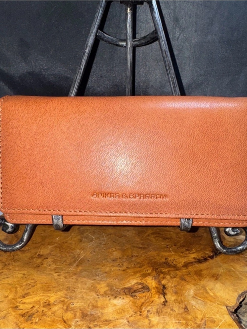 Spikes & Sparrow Tan Leather Wallet - Sleek Women's Wallet